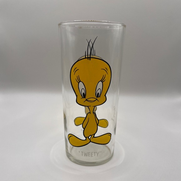 Vintage 1973 Tweety Bird Pepsi Collector Series Glass Warner Bros